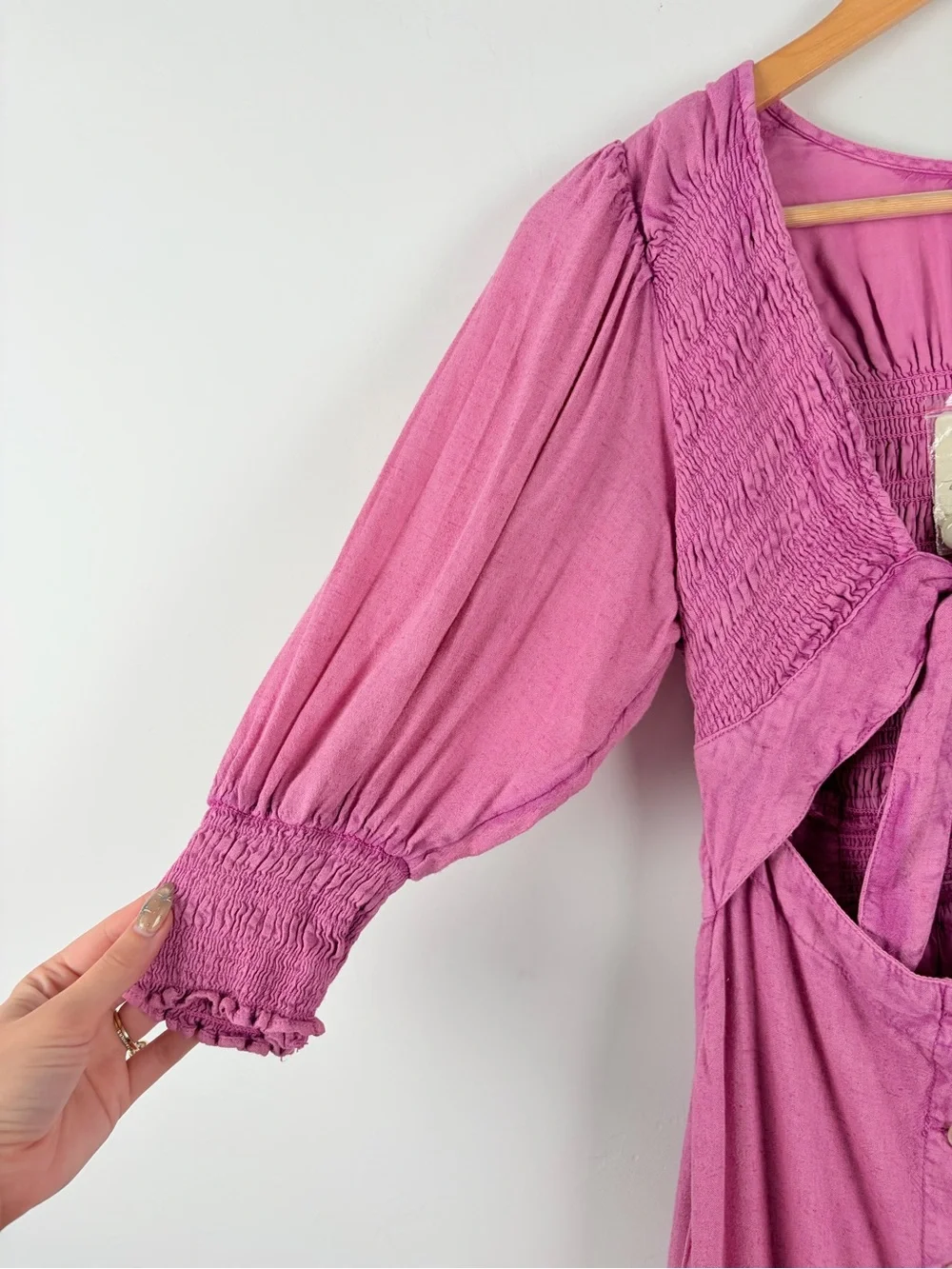 NWT Free People String of Hearts Maxi Dress Pink XS